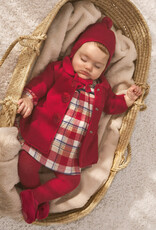 Mayoral Red Tricot Coat & Hat Set