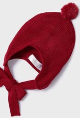 Mayoral Red Tricot Coat & Hat Set