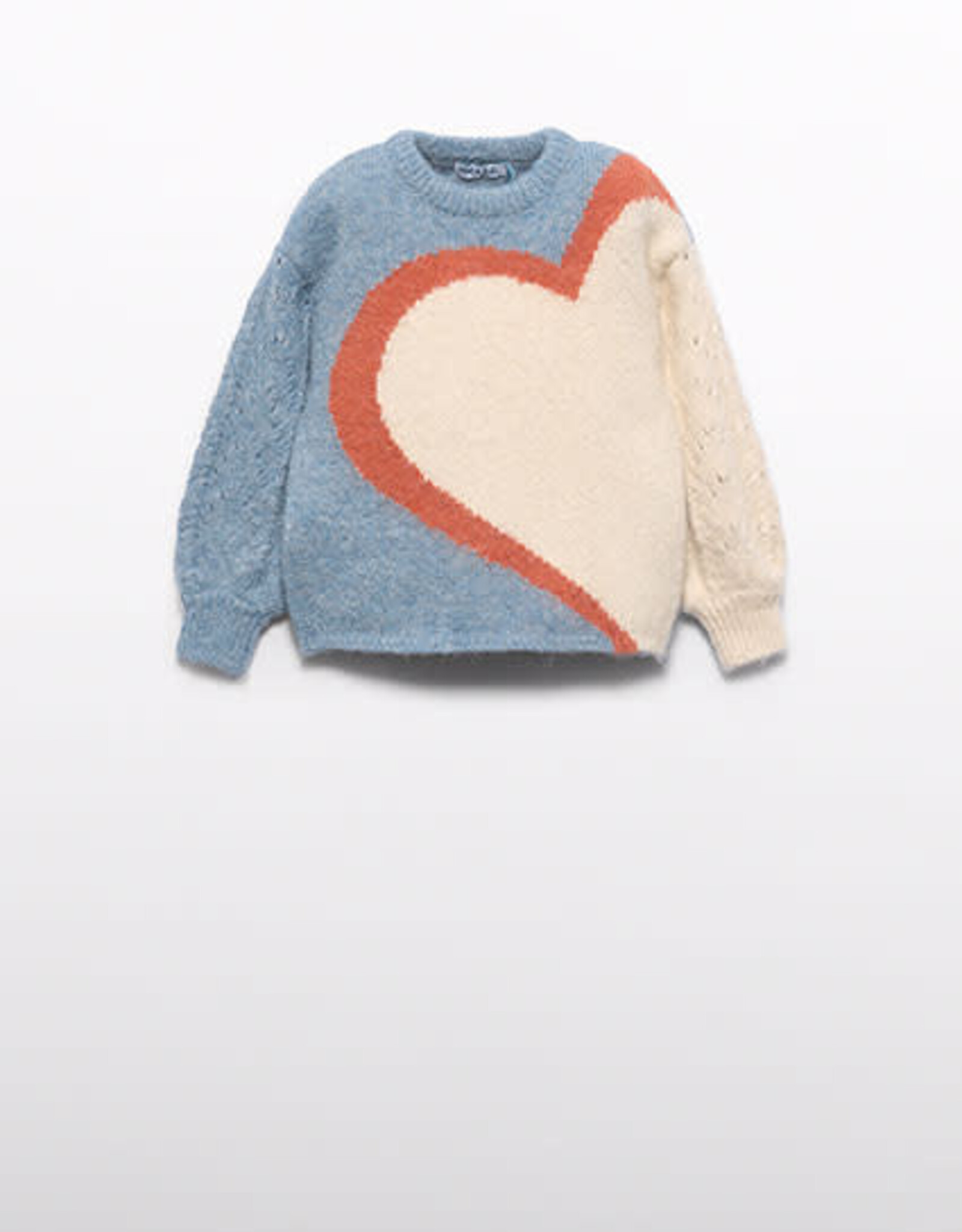Abel & Lula Cerulean Heart Sweater