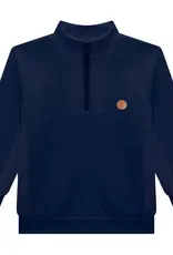 Milon Navy Blue Qtr Zip Sweatshirt