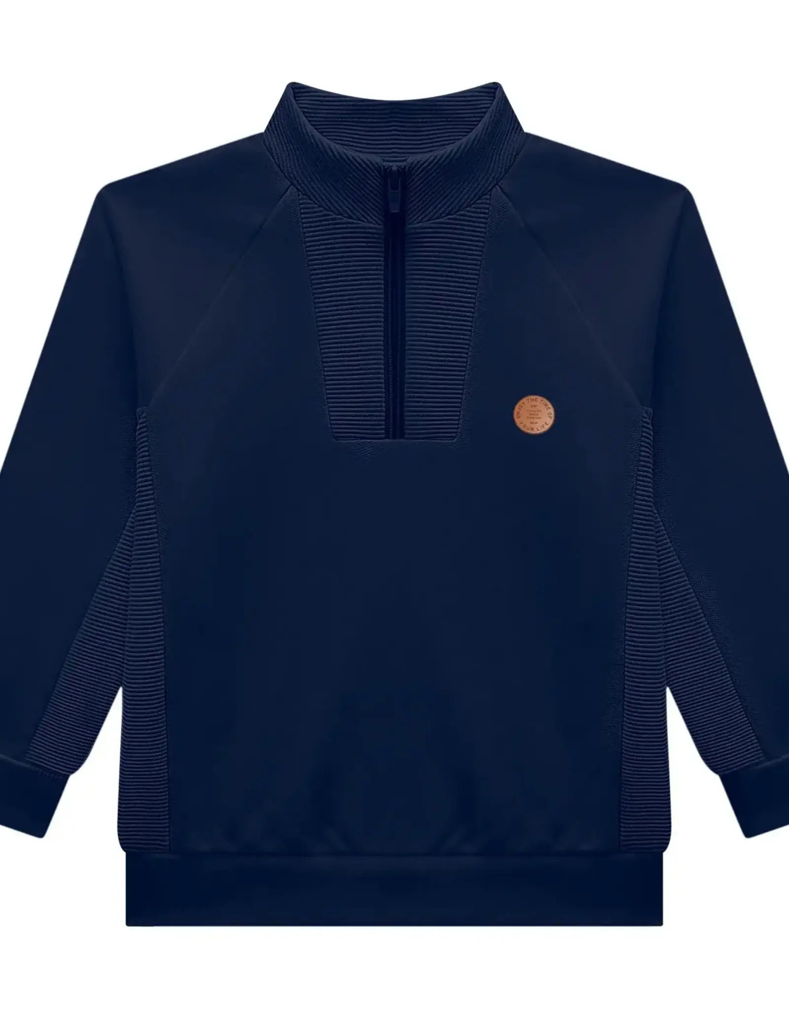 Milon Navy Blue Qtr Zip Sweatshirt