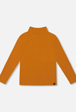 Deux Par Deux Caramel Rib Mock Neck