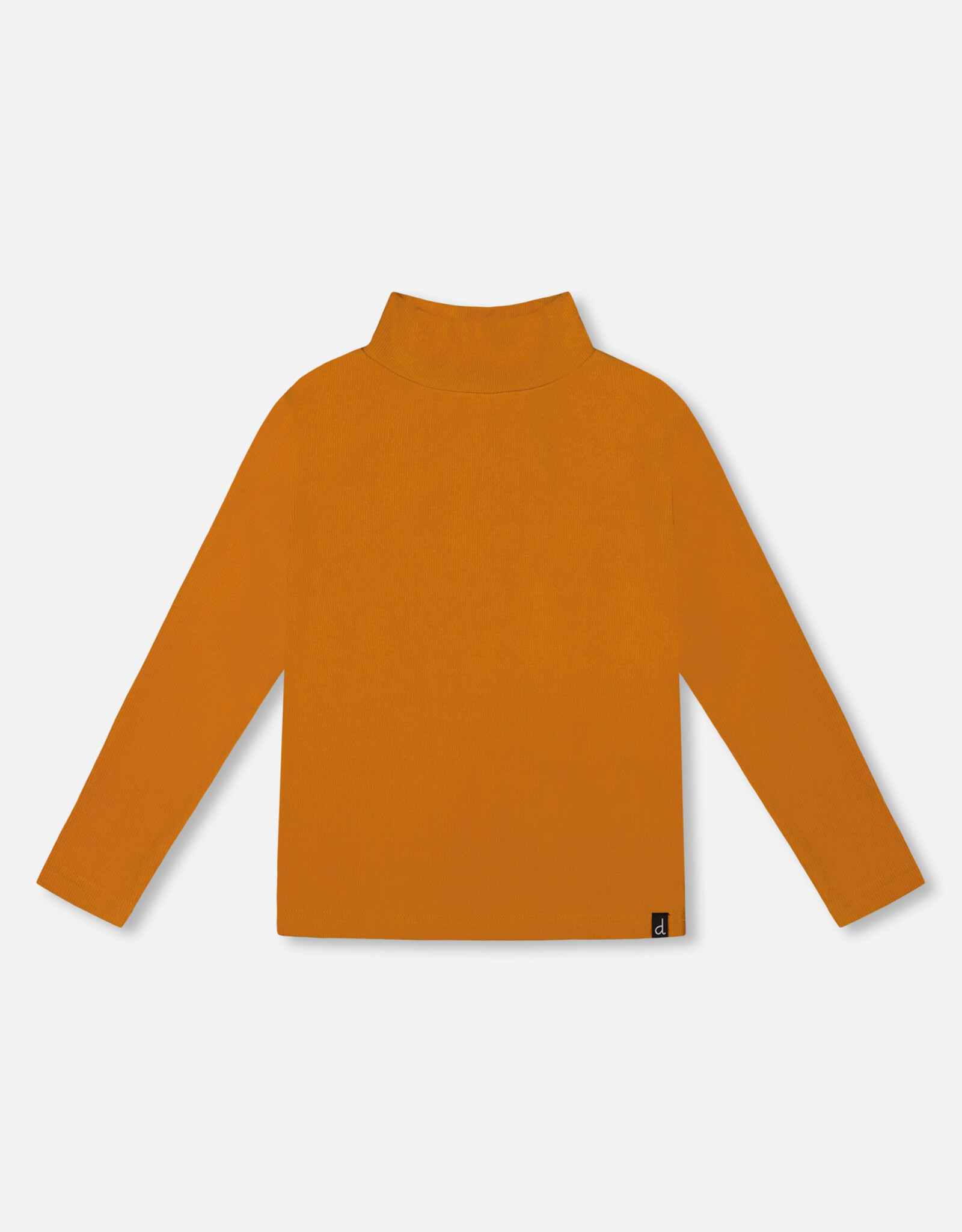 Deux Par Deux Caramel Rib Mock Neck