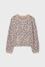 Mayoral Leopard Print Sweater - Makeup