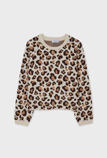 Mayoral Leopard Print Sweater - Natural