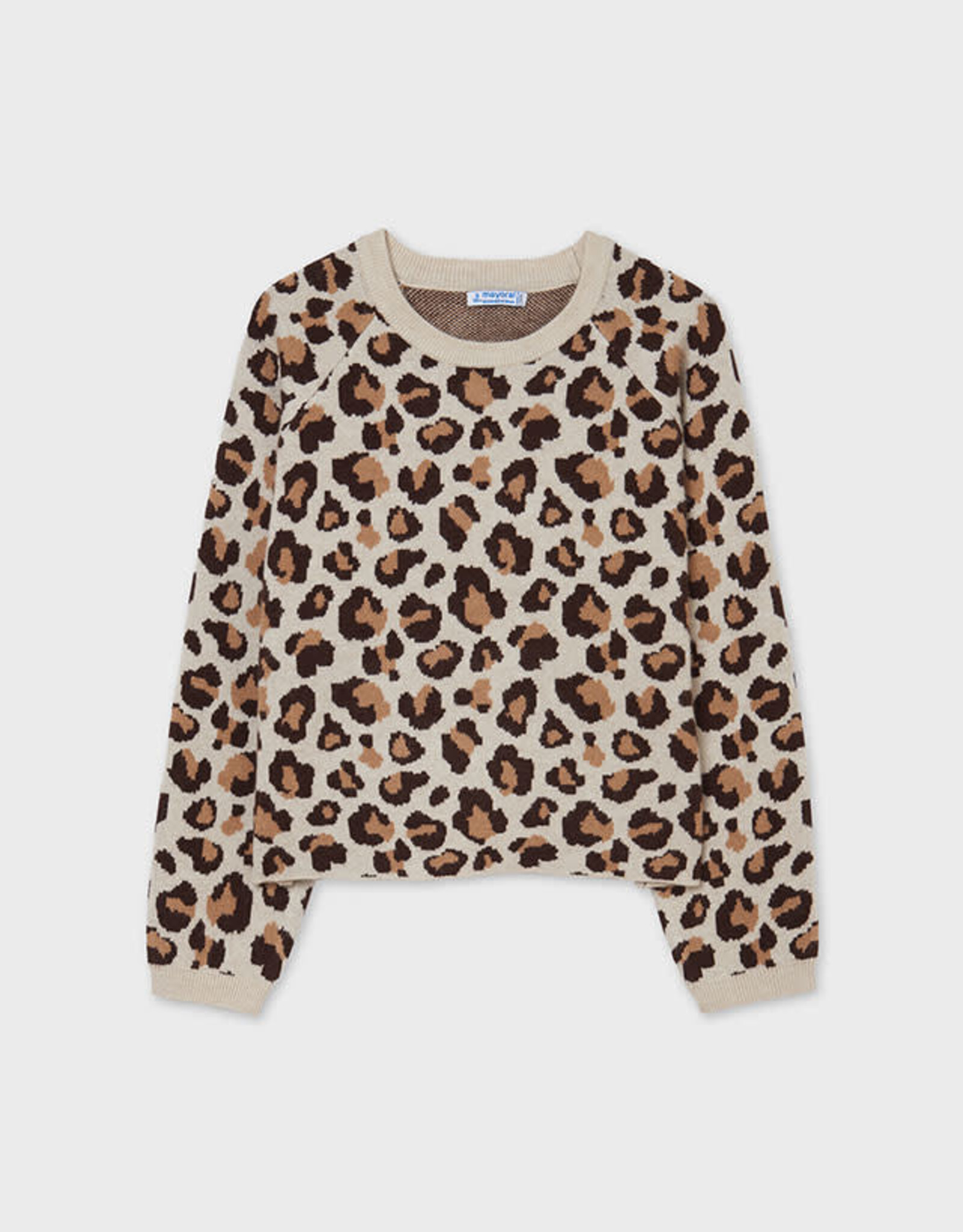 Mayoral Leopard Print Sweater - Natural