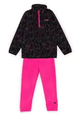 Noruk Multi Kitty Qtr Zip Microfleece w/ Fuchsia Pant
