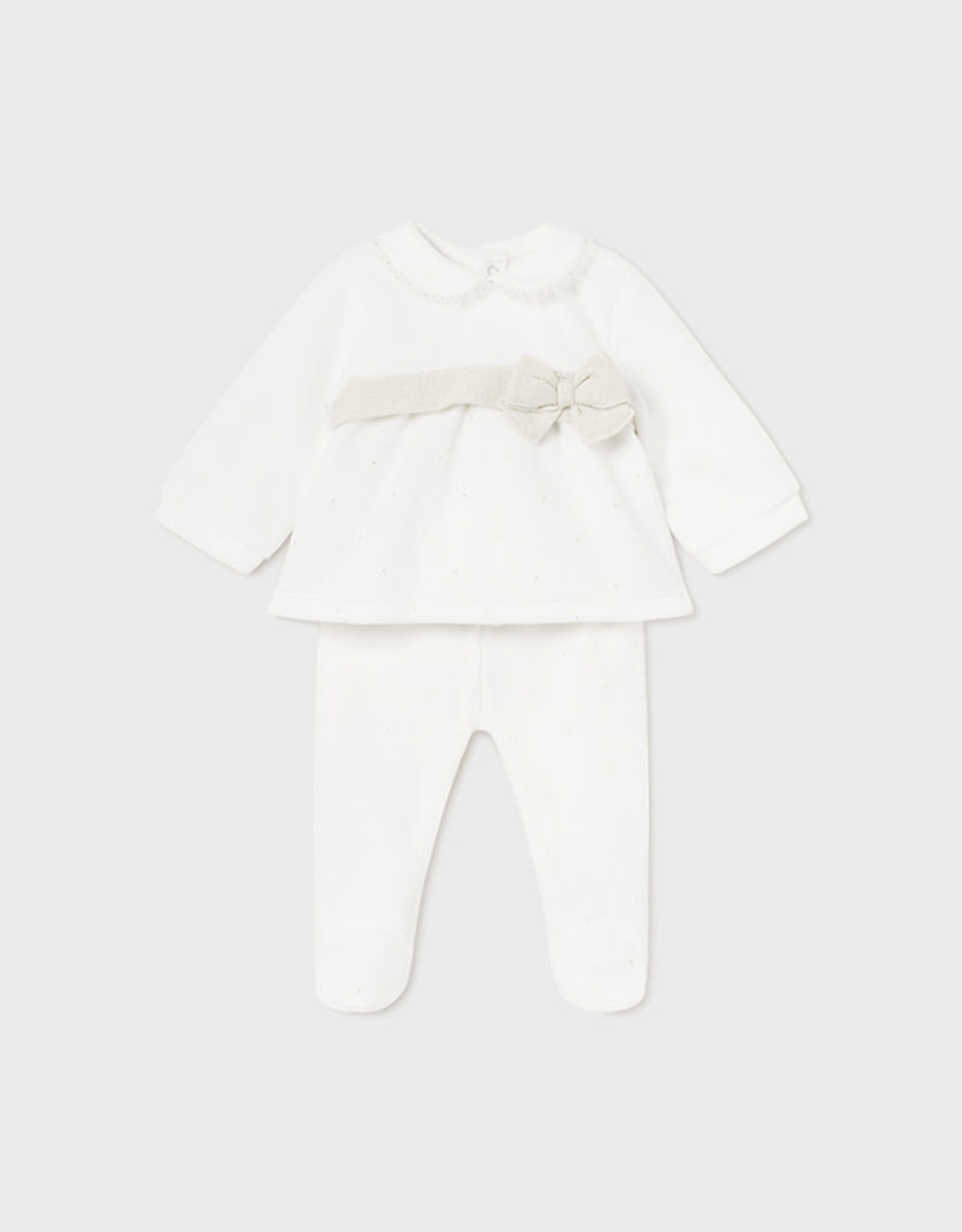 Mayoral Neutrals Leg Warmer Set with Accent Waist