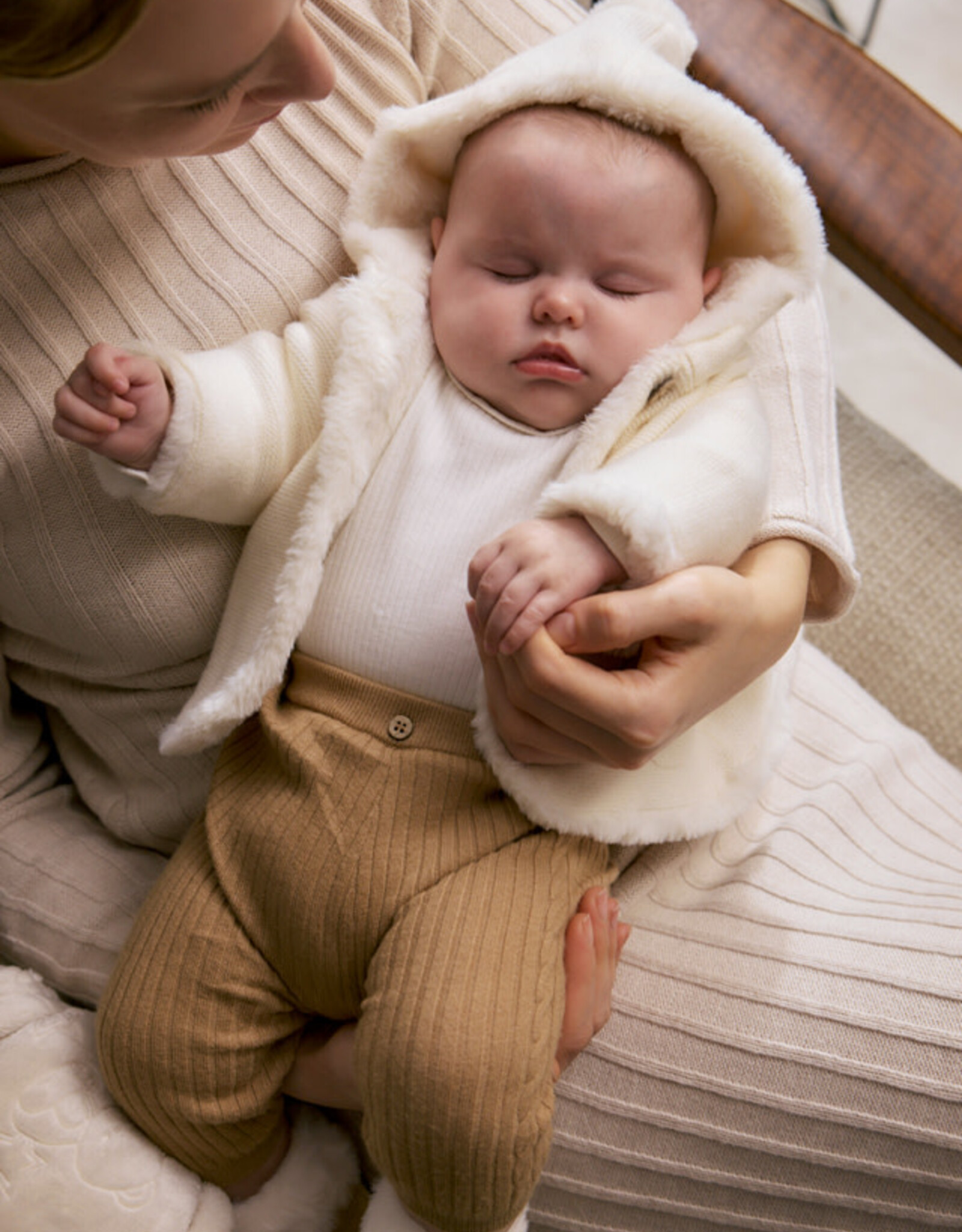 Mayoral Mayoral Newborn Toffee Knit Leggings