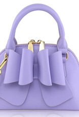 Carrying Kind Margo Purse: Purple Floral Lining
