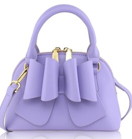 Carrying Kind Margo Purse: Purple Floral Lining