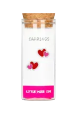 Little Miss Zoe Valentine Hearts Stud Earrings