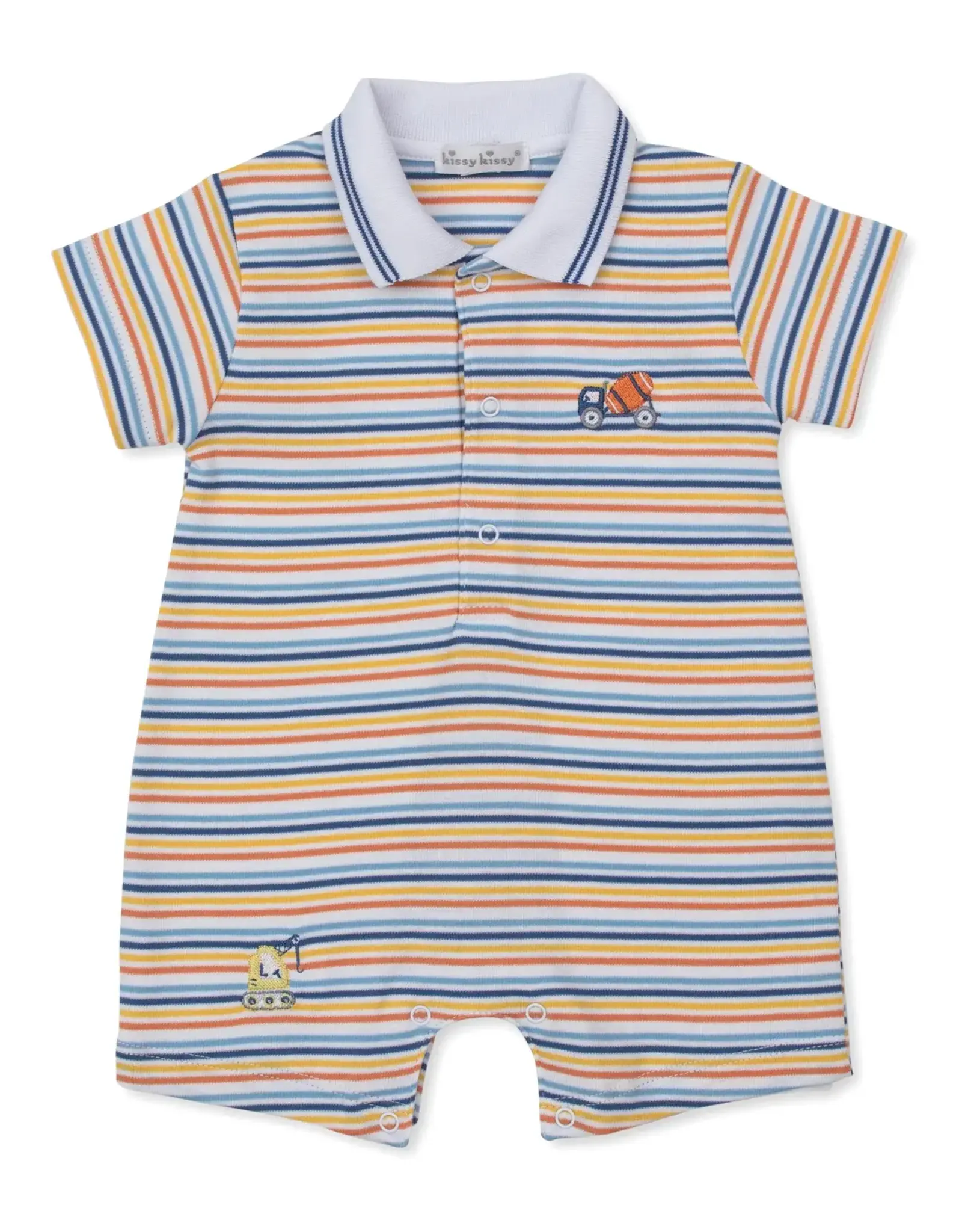 Kissy Kissy Construction Roadwork Short Stripe Playsuit