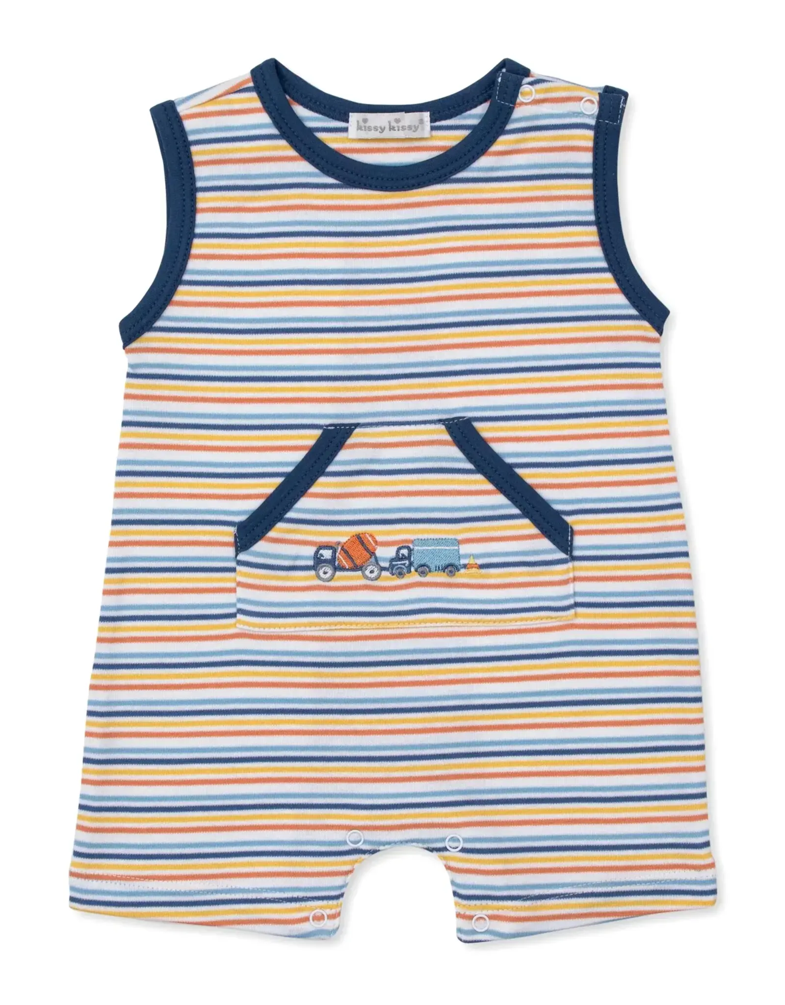 Kissy Kissy Construction Roadwork Sleeveless Stripe Playsuit