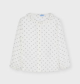 Mayoral Black/White Heart Dot Blouse