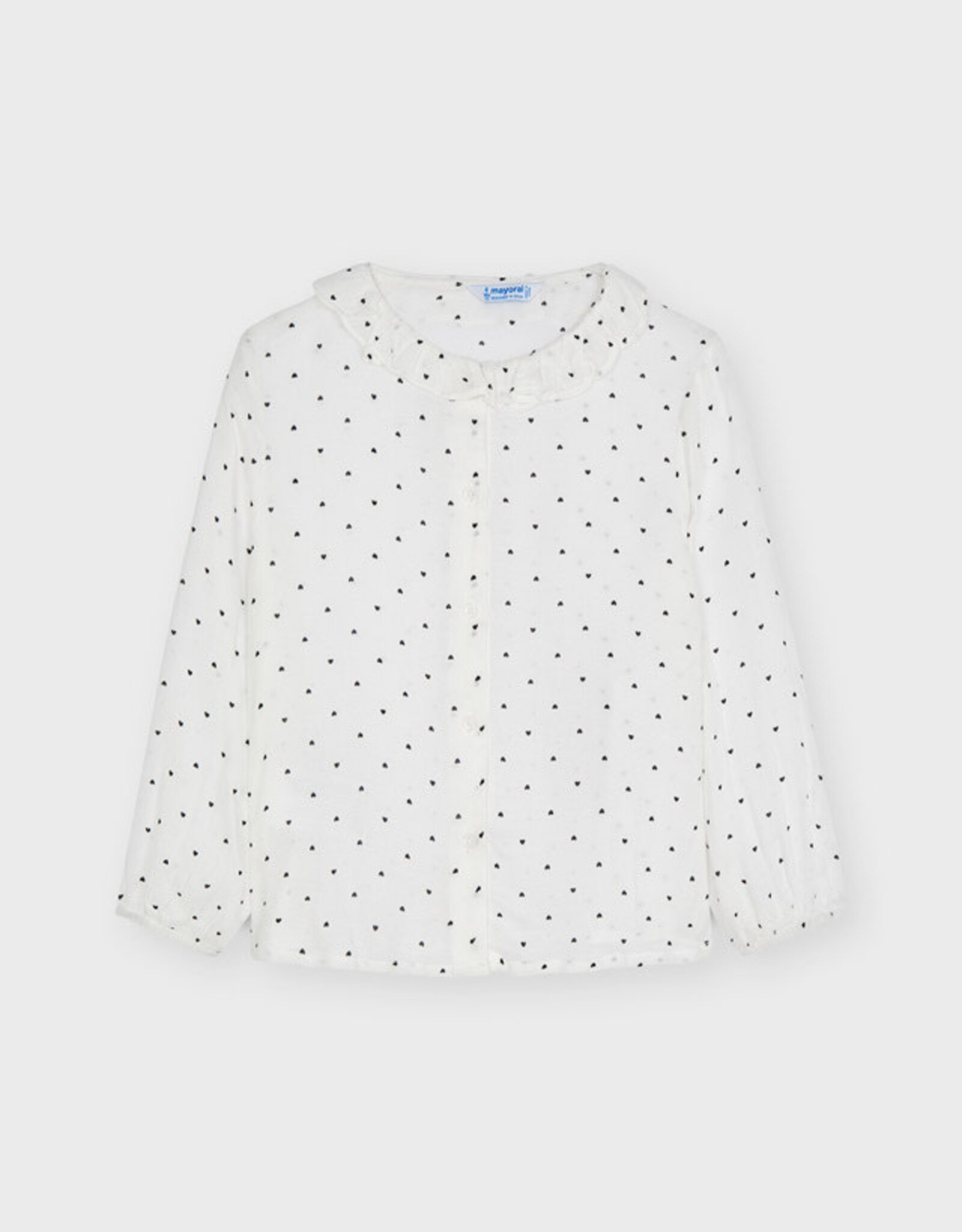 Mayoral Black/White Heart Dot Blouse