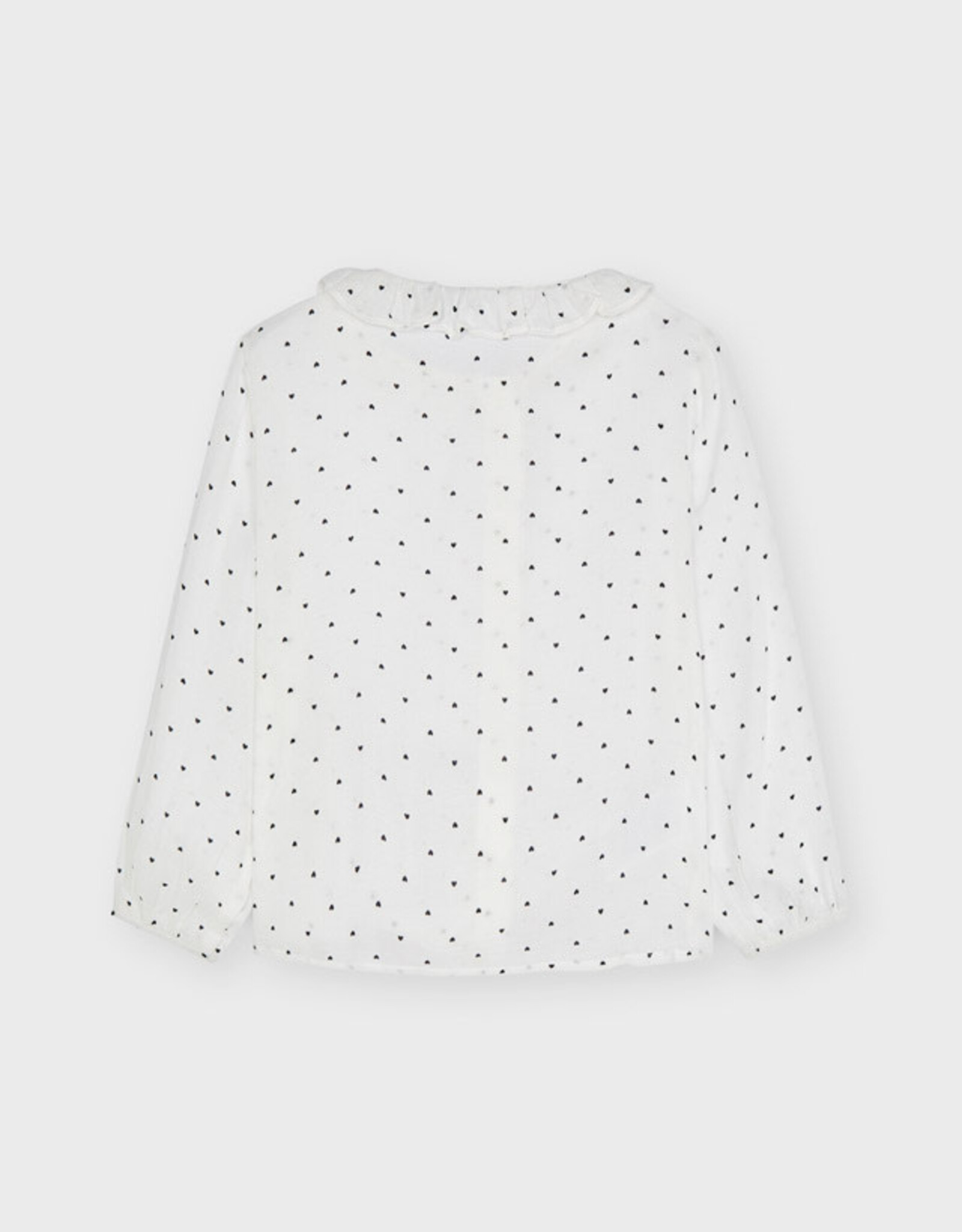 Mayoral Black/White Heart Dot Blouse