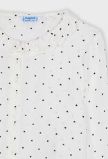 Mayoral Black/White Heart Dot Blouse