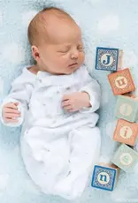 Little Me "welcome to the world" White Footie Pajama