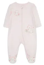 Little Me Sweet Kitties 2-Way-Zip Footed One-Piece