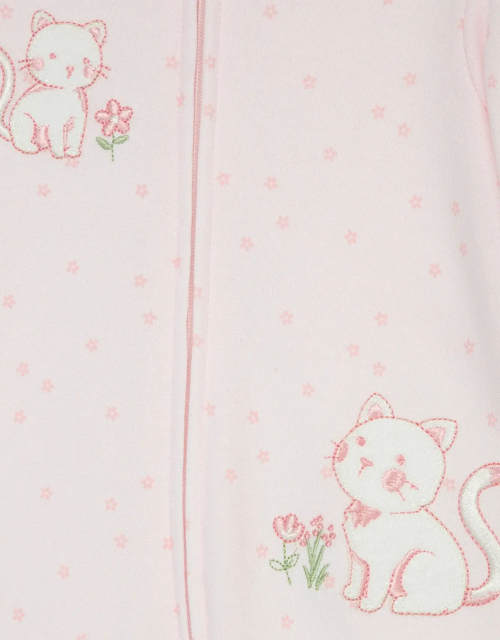 Little Me Sweet Kitties 2-Way-Zip Footed One-Piece