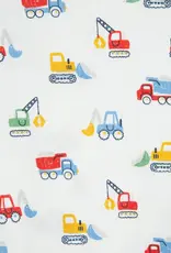 Little Me Trucks Zipper Footed One-Piece and Hat