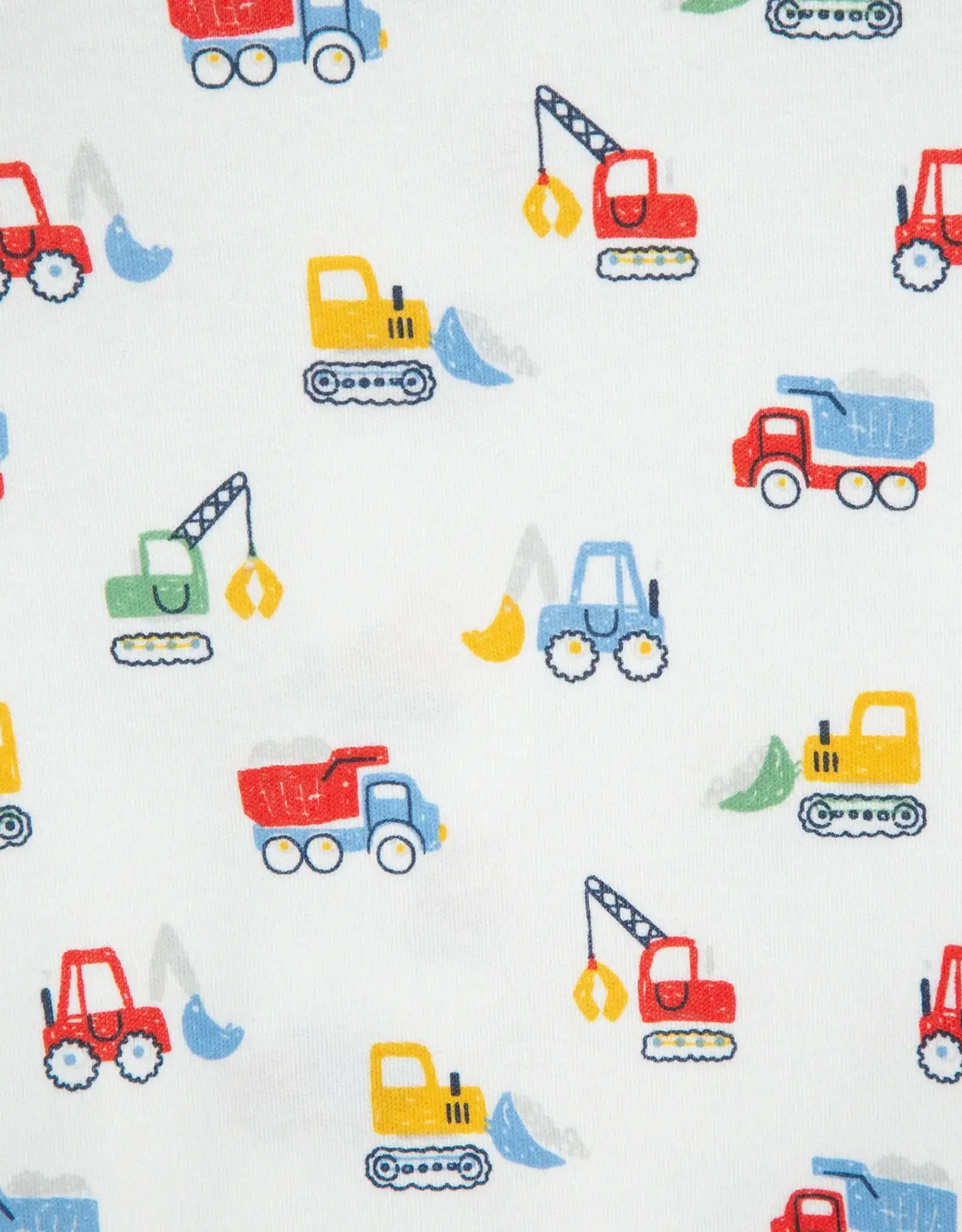 Little Me Trucks Zipper Footed One-Piece and Hat