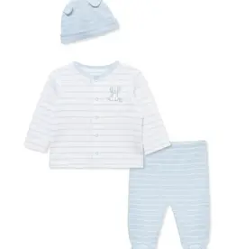 Little Me Peppy Puppies 3-Piece Cardigan Set