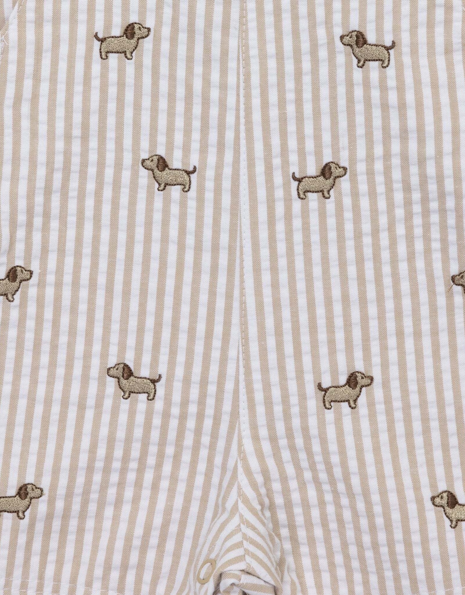 Little Me Puppies Woven Shortall Set