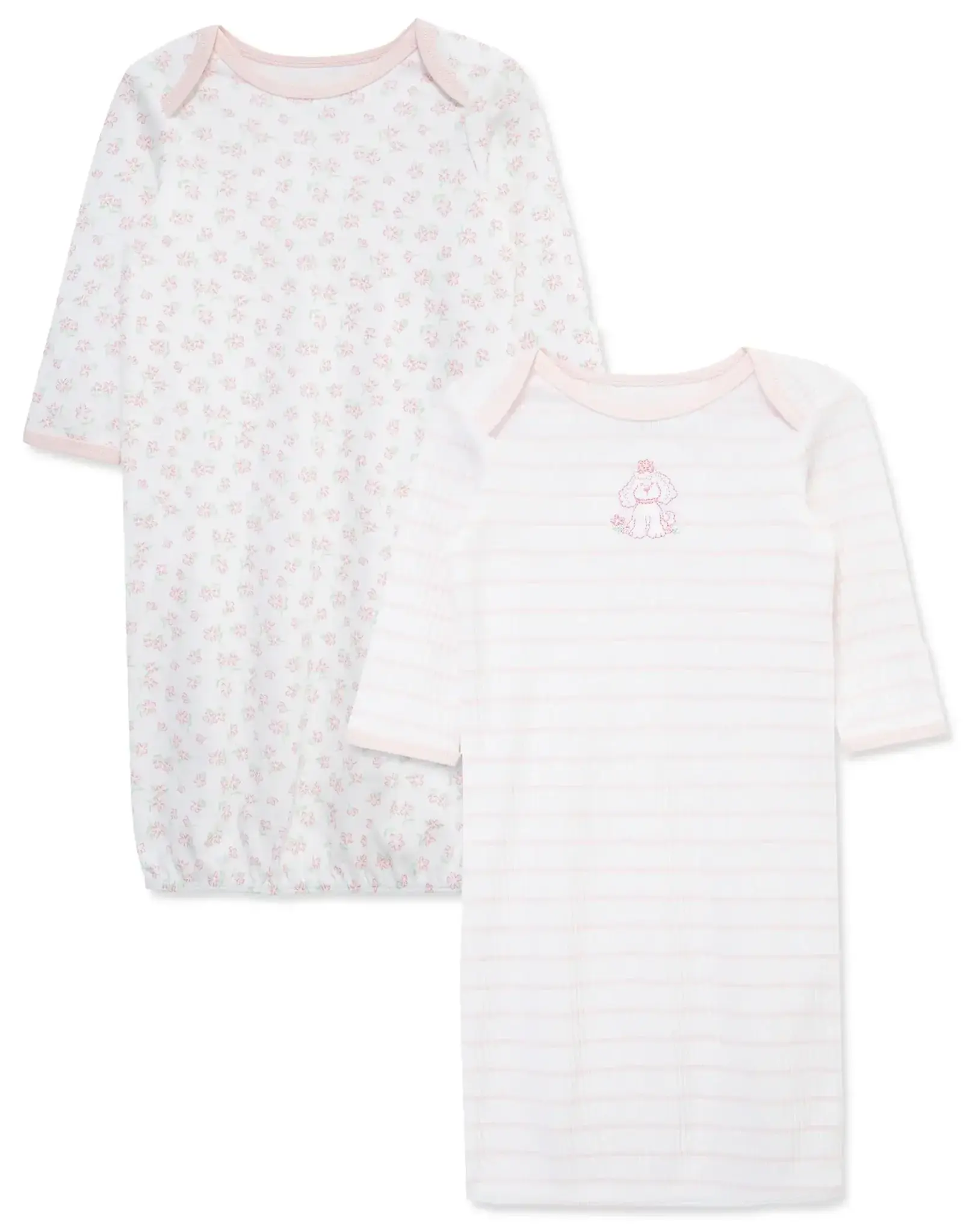 Little Me Pretty Puppies Gowns (2-Pack)