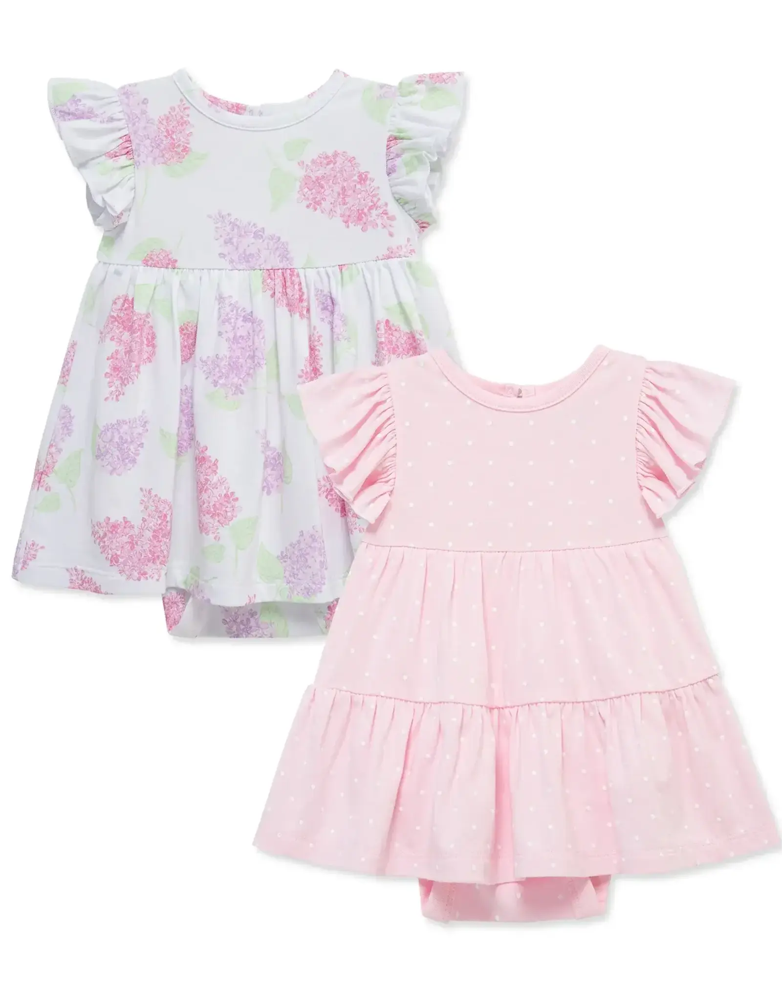 Little Me Lovely Lilacs Bodysuit Dresses (2-Pack)