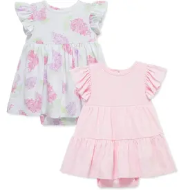 Little Me Lovely Lilacs Bodysuit Dresses (2-Pack)