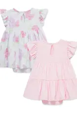 Little Me Lovely Lilacs Bodysuit Dresses (2-Pack)