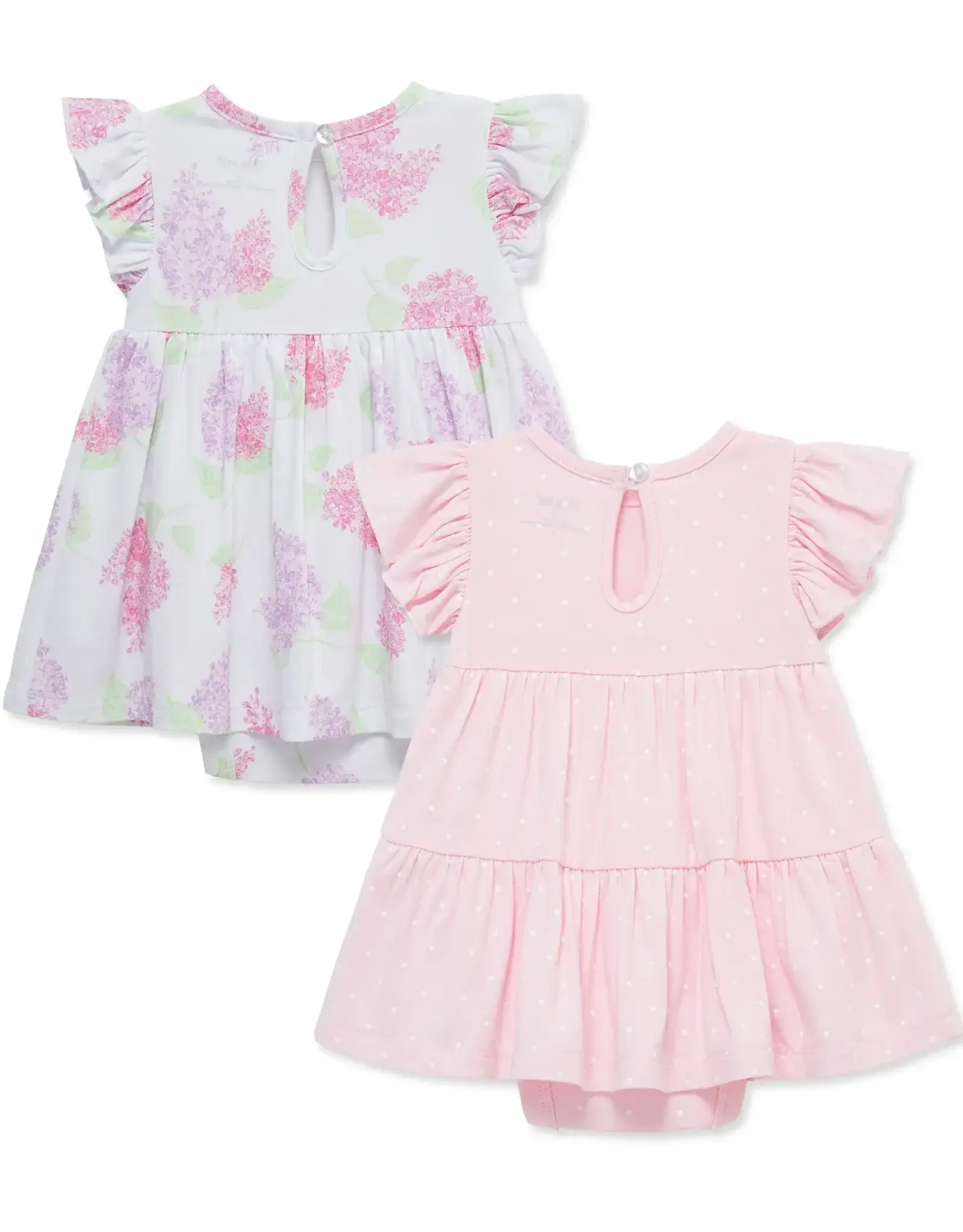 Little Me Lovely Lilacs Bodysuit Dresses (2-Pack)