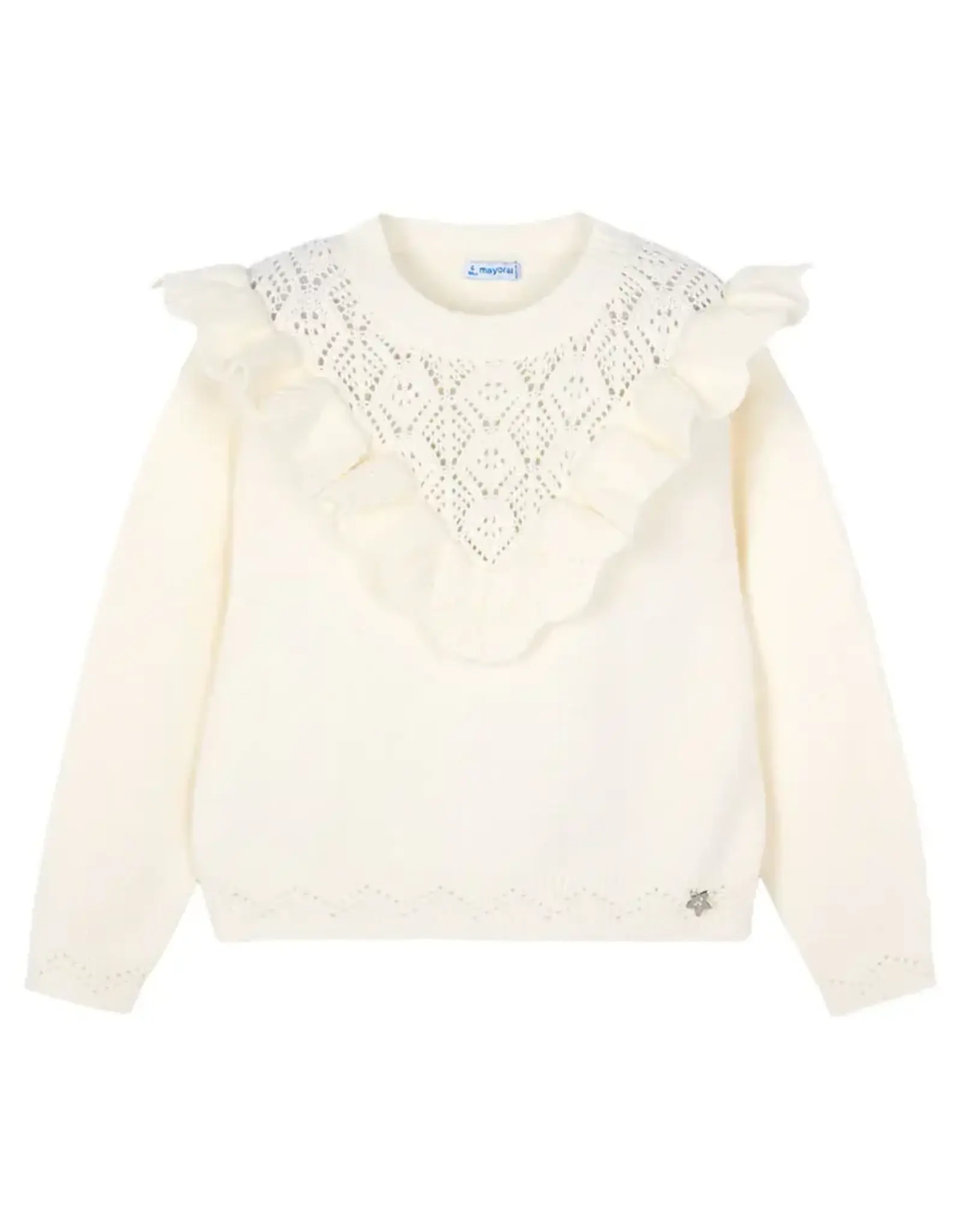 Mayoral Macchiato Openwork Knit Sweater