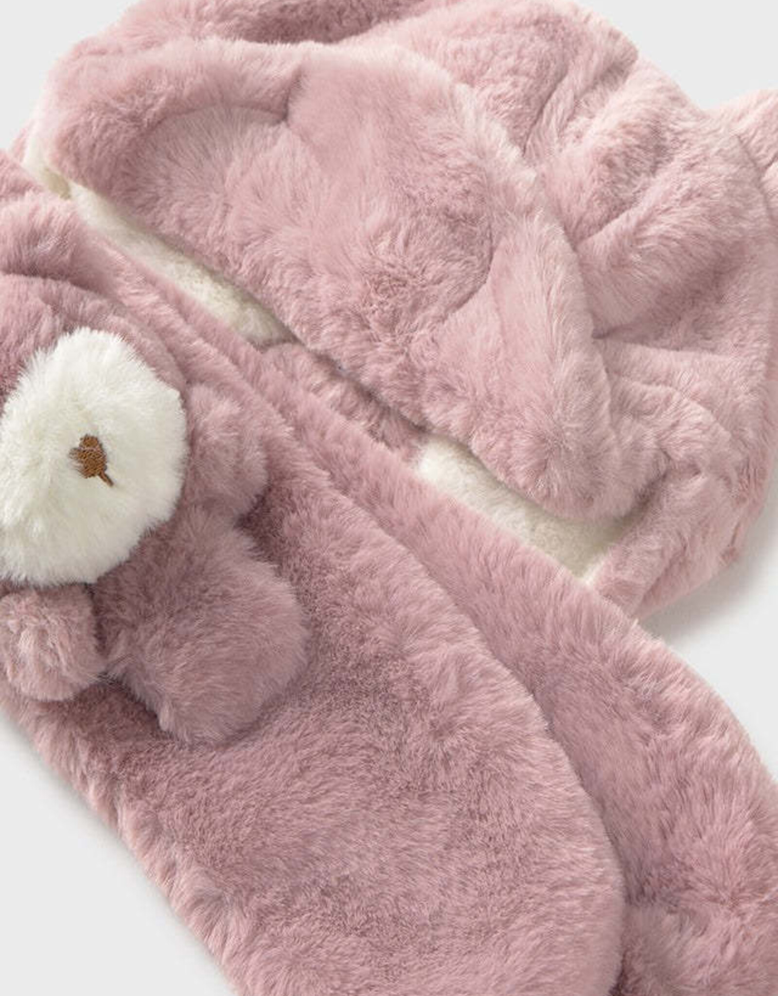 Mayoral Fur hat & scarf set in Orchid