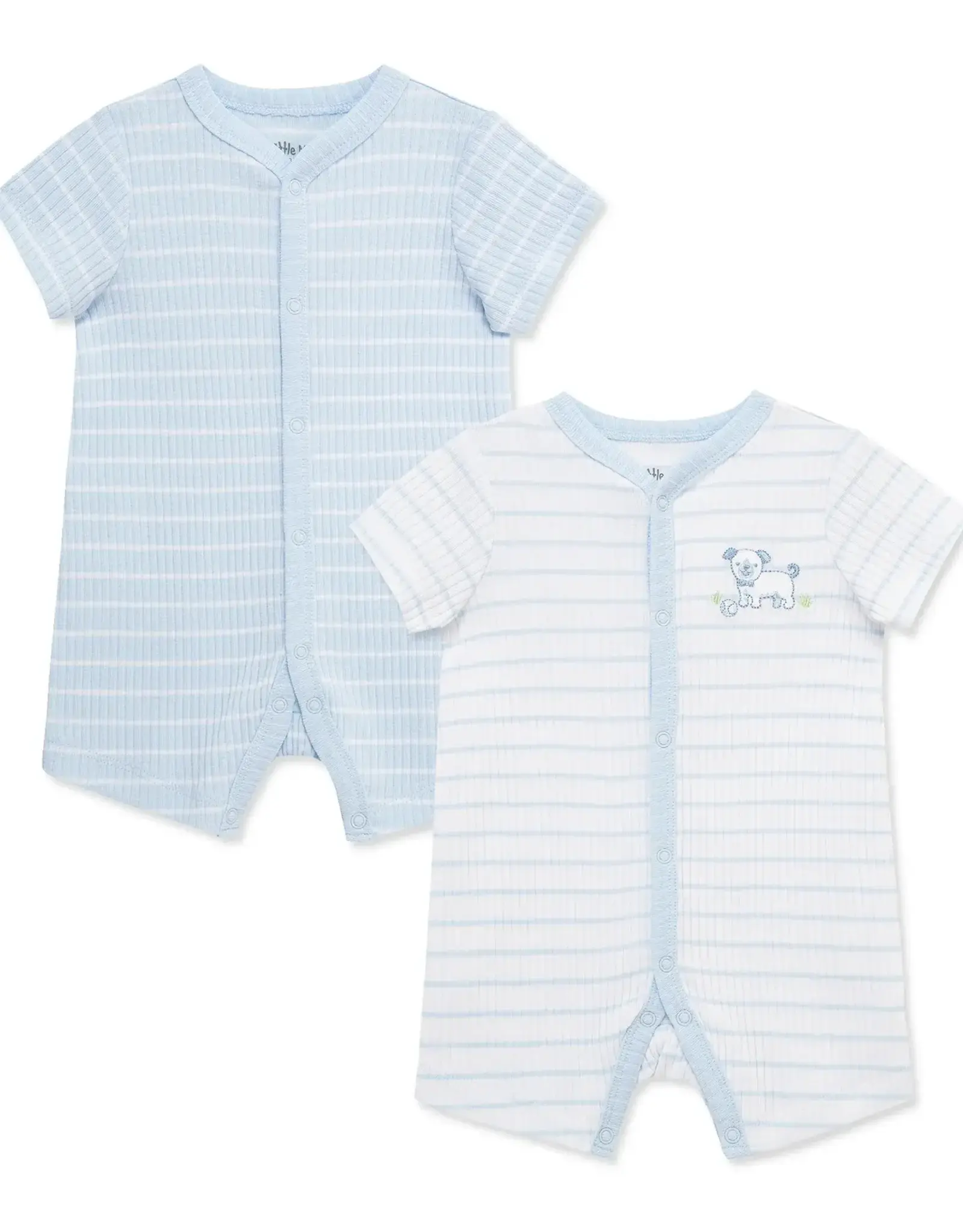 Little Me Peppy Puppies Rompers (2-Pack)