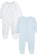 Little Me Peppy Puppies 2-Way-Zip Footies (2-Pack)