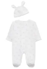 Little Me “My First Easter” Pink Bunny 2-Way-Zip Footed One-Piece & Hat