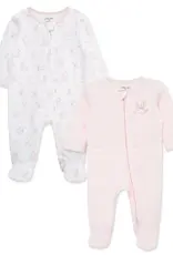 Little Me Pretty Puppies 2-Way-Zip Footies (2-Pack)