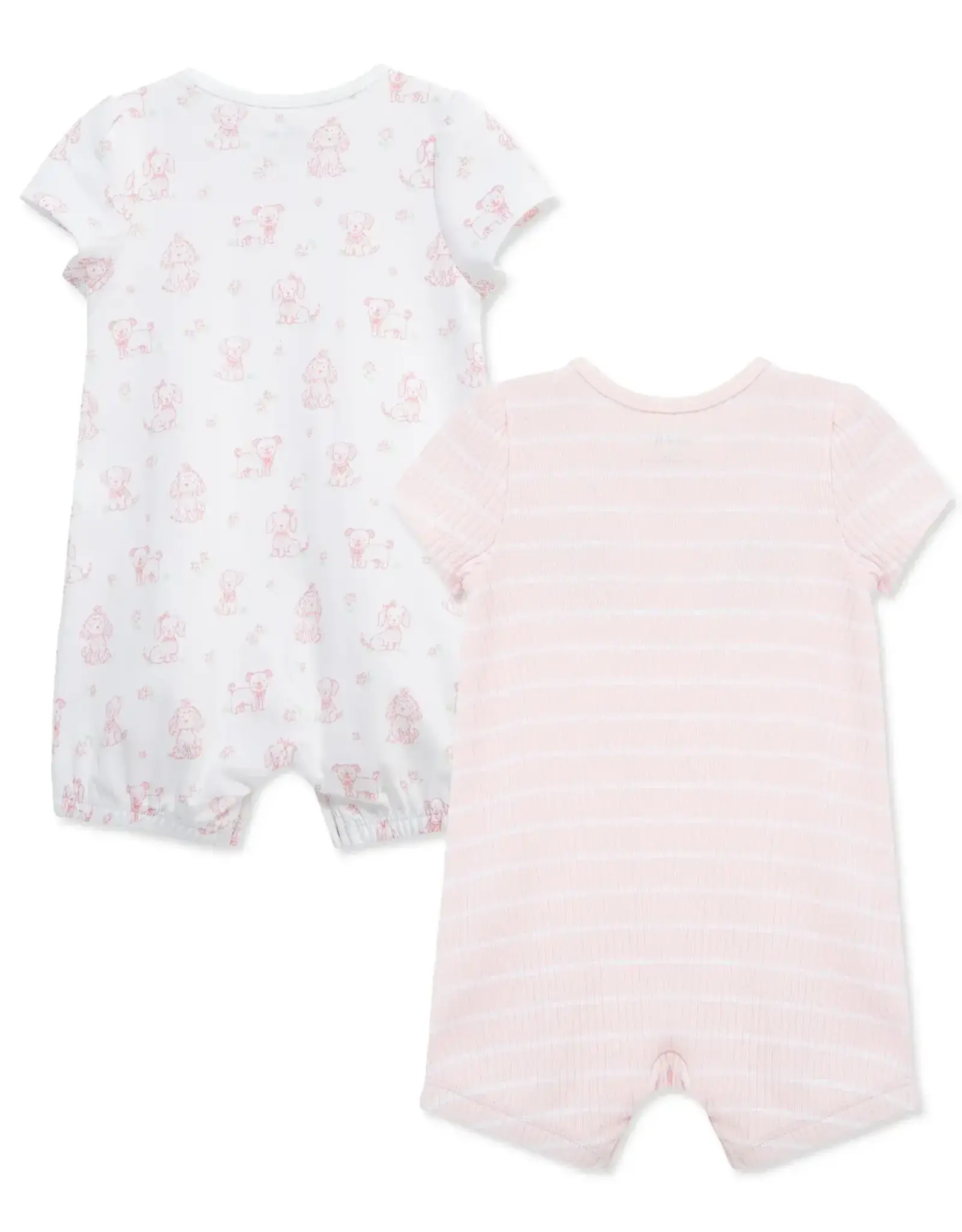 Little Me Pretty Puppies Rompers (2-Pack)