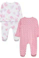 Little Me Lovely Lilacs 2-Way-Zip Footies (2-Pack)