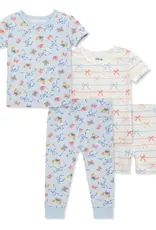 Little Me Bows 4-Piece Pajama Set
