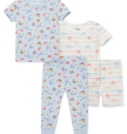 Little Me Bows 4-Piece Pajama Set