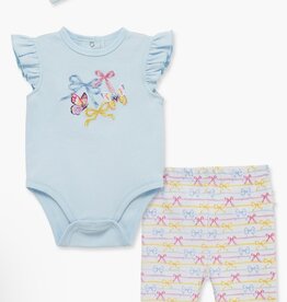 Little Me Bow Bodysuit & Pant Set