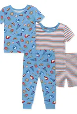 Little Me Baseball 4-Piece Pajama Set