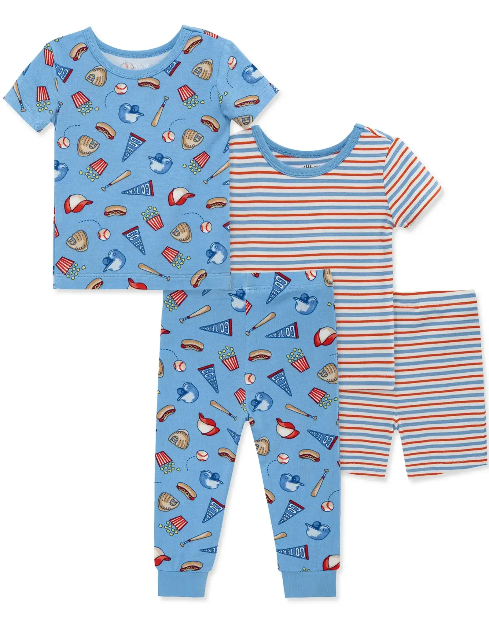 Little Me Baseball 4-Piece Pajama Set
