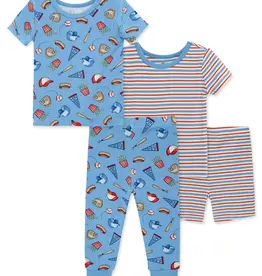 Little Me Baseball 4-Piece Pajama Set