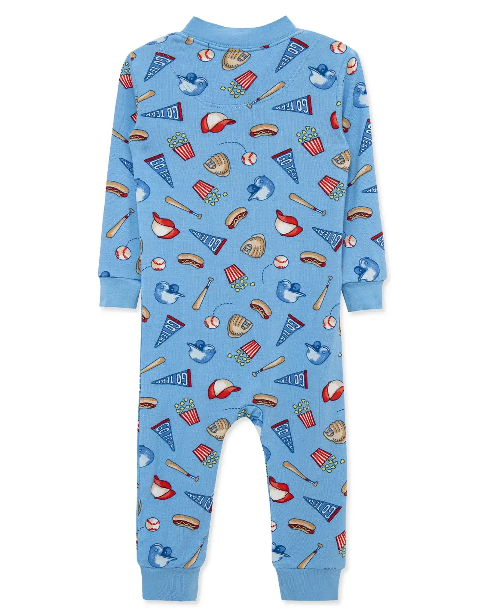 Little Me Baseball Zip Front One-Piece