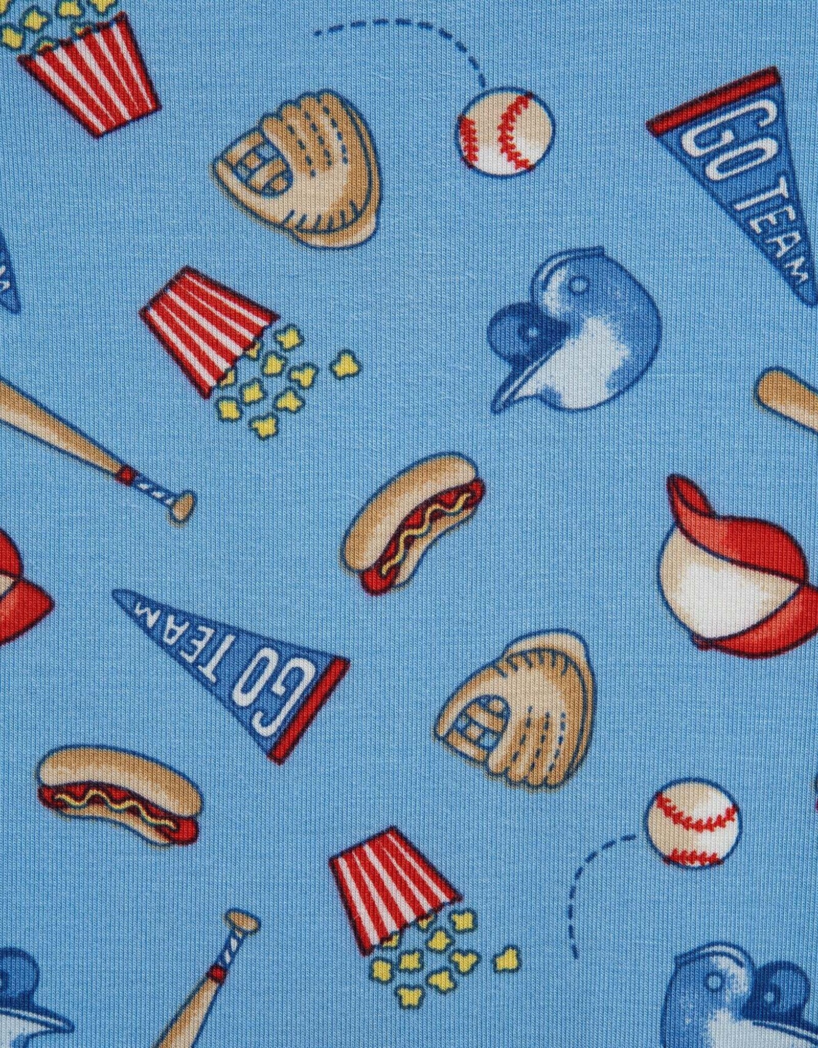 Little Me Baseball Zip Front One-Piece